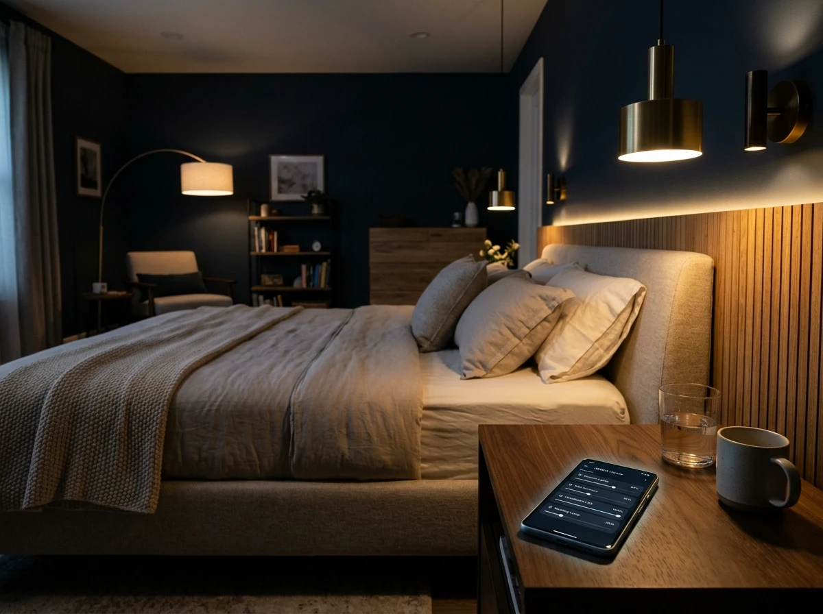 Luminaires connectés pour une chambre moderne et confortable