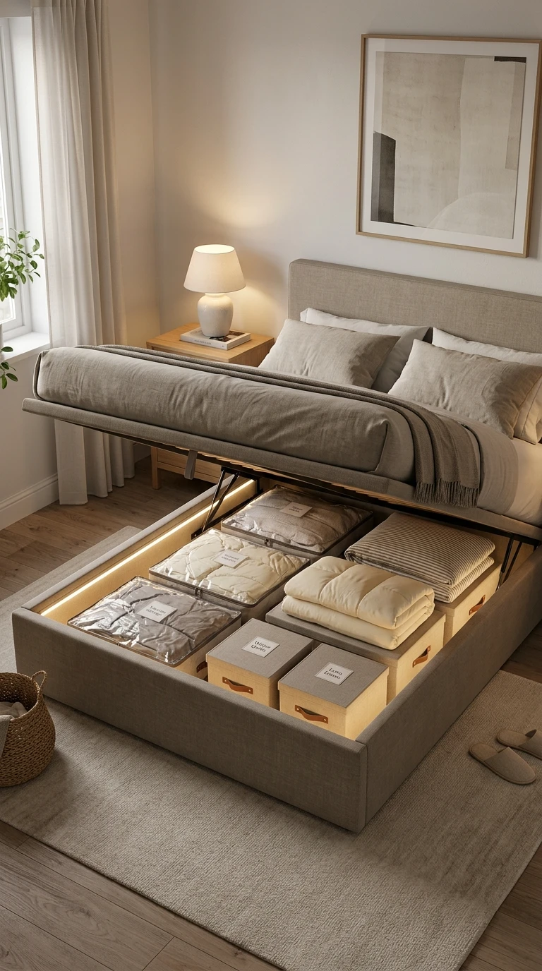 Lit coffre intelligent et design pour chambre
