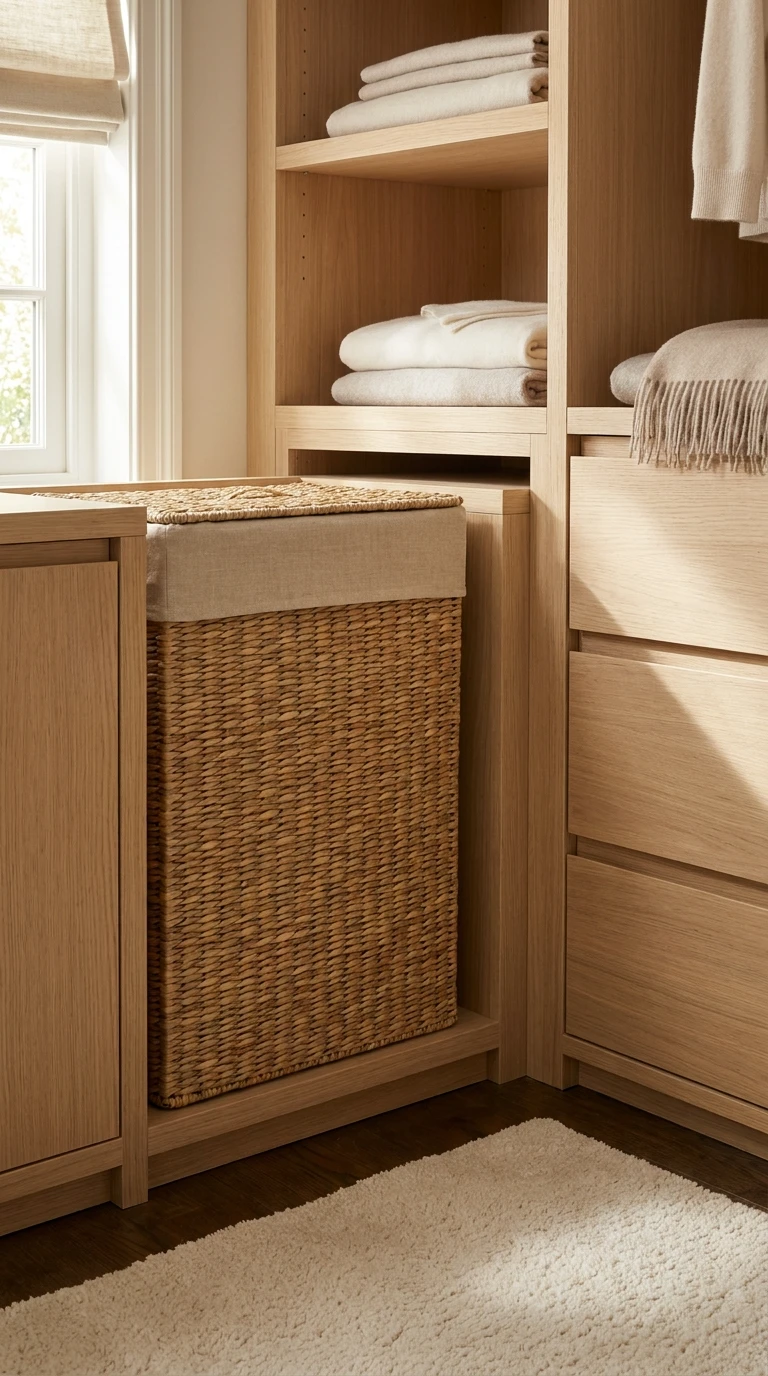 Organiser le linge sale avec un panier design intégré