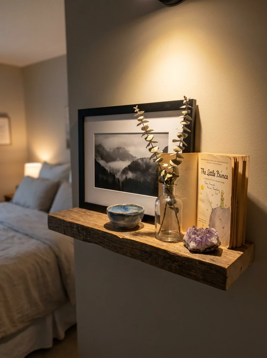 Décoration personnalisée de chambre avec objets chargés de sens