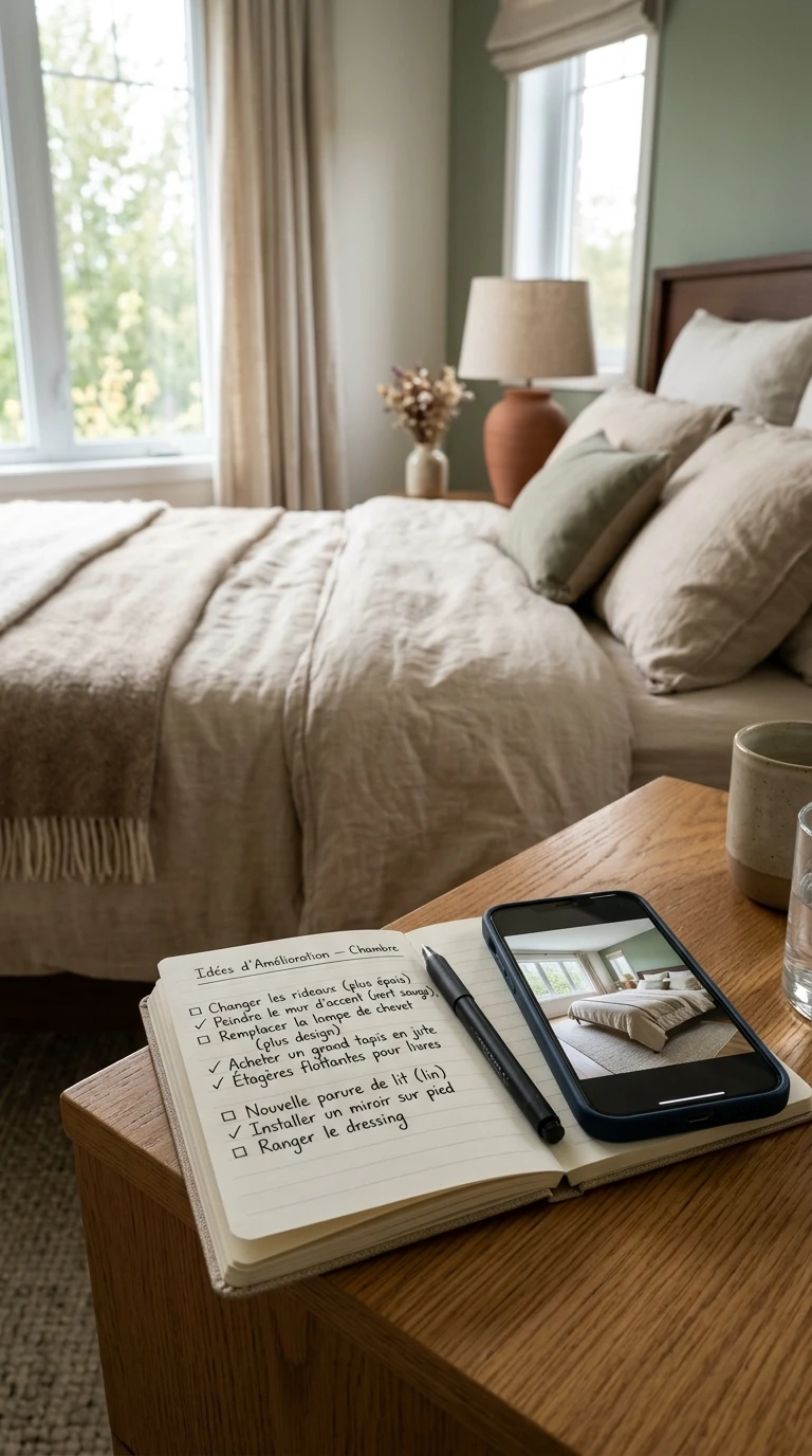 Planification et idées d'amélioration pour la chambre