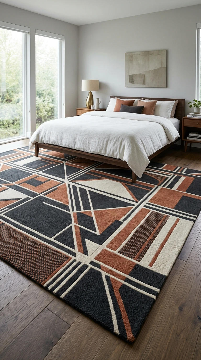 Tapis à motifs graphiques contemporains