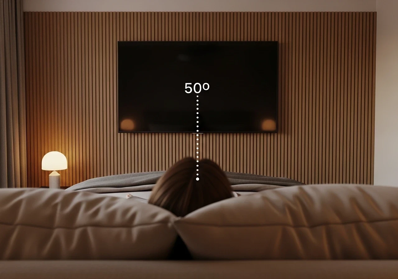 Hauteur idéale pour installer une télévision face au lit