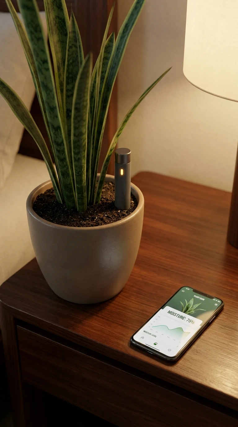 Capteur d'humidité du sol connecté pour plantes d'intérieur