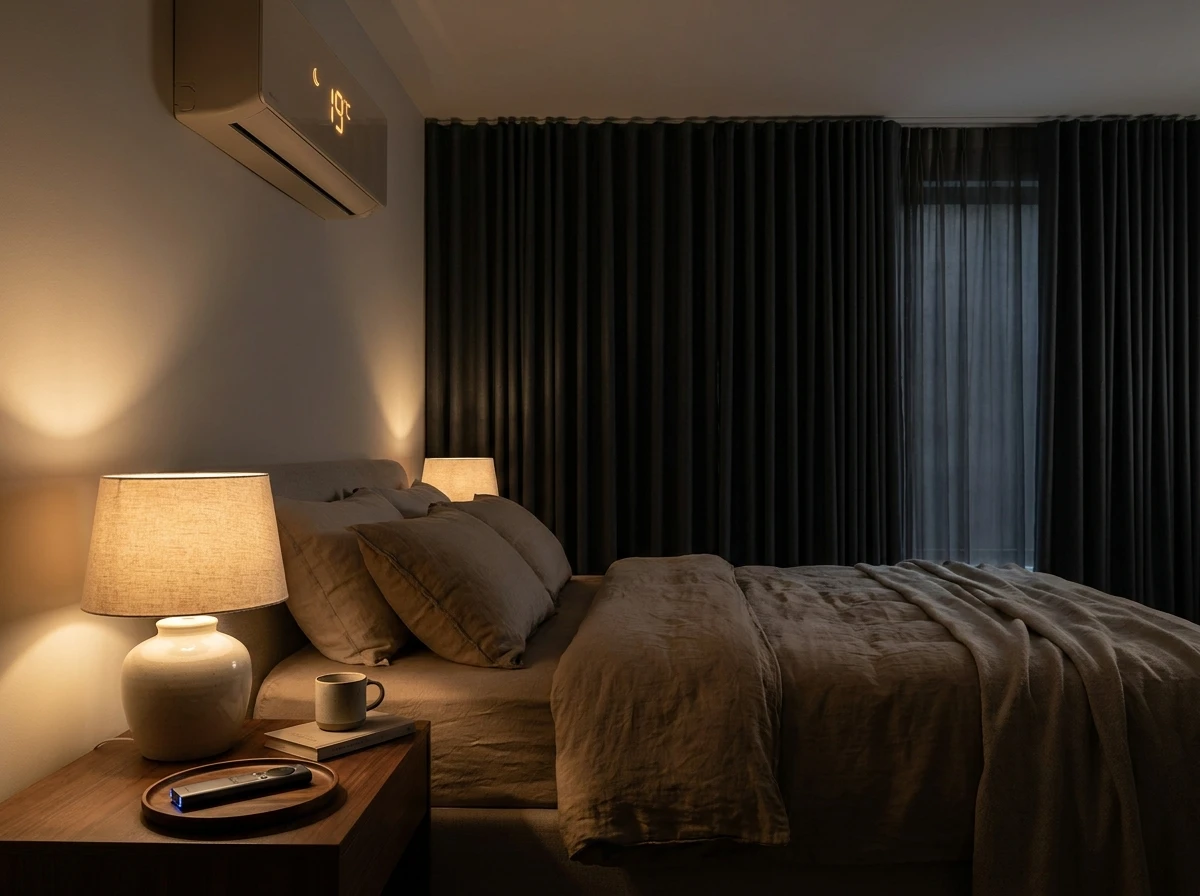 Mode nuit et programmation de climatisation pour un confort optimal
