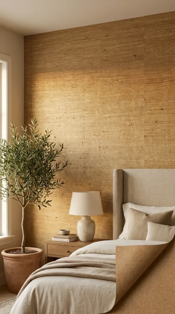 Utiliser un papier peint en matières naturelles