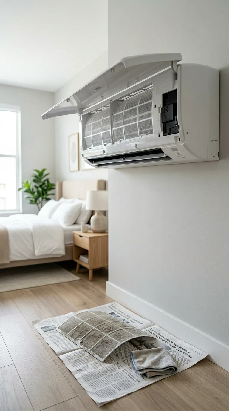 Entretien et nettoyage des filtres d'un climatiseur mural