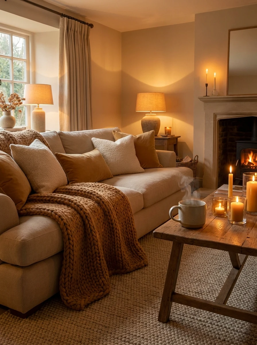 Adopter le Salon Beige Hygge pour l'Hiver