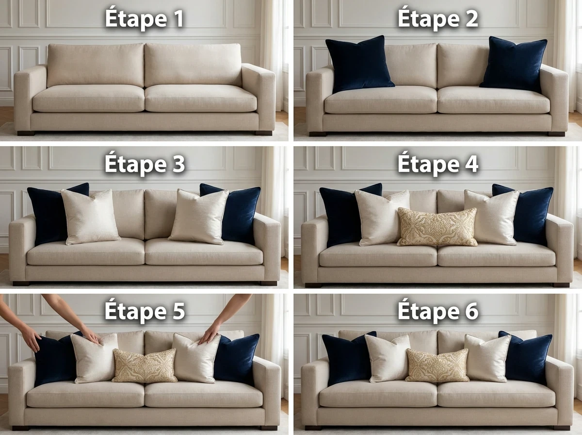 Ajouter des Coussins en Soie, Velours ou Broderie