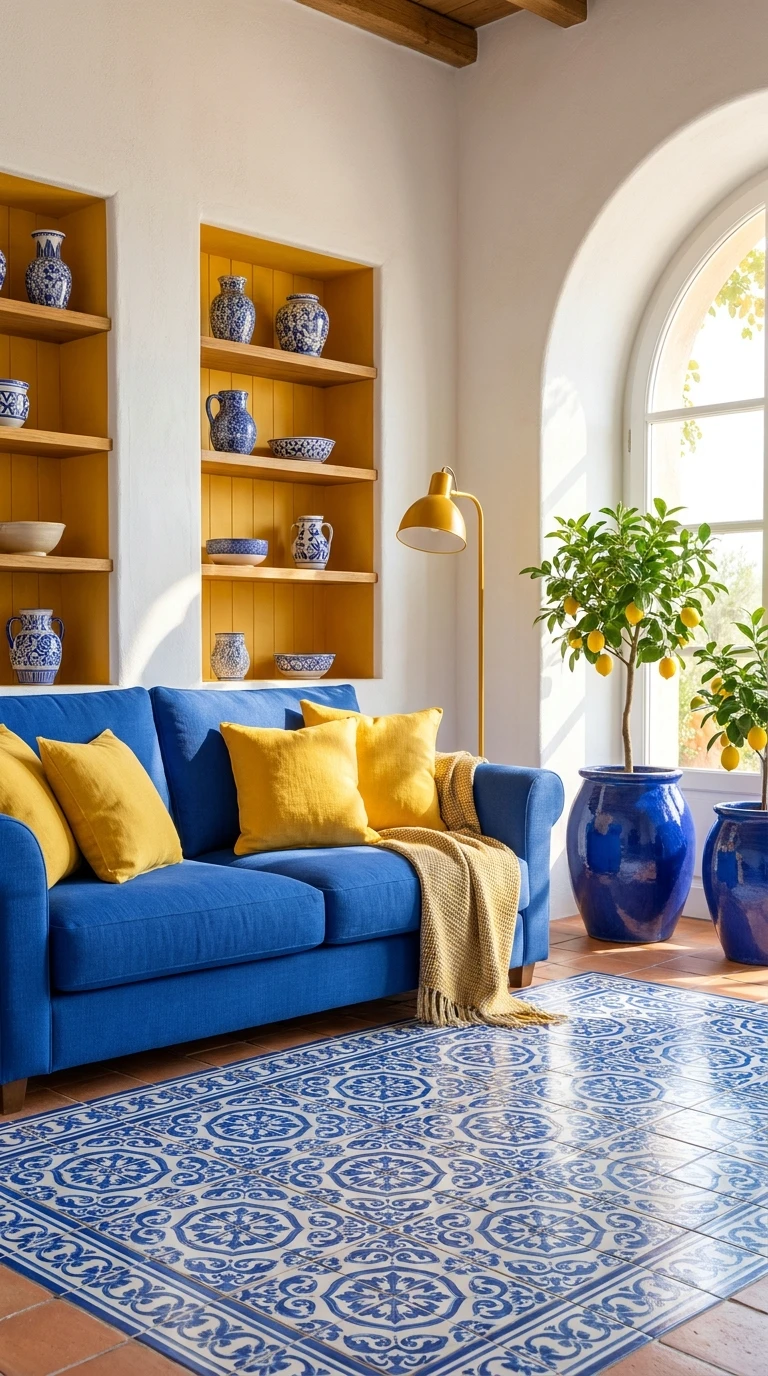 Associer le Bleu et le Jaune pour la Joie Méditerranéenne