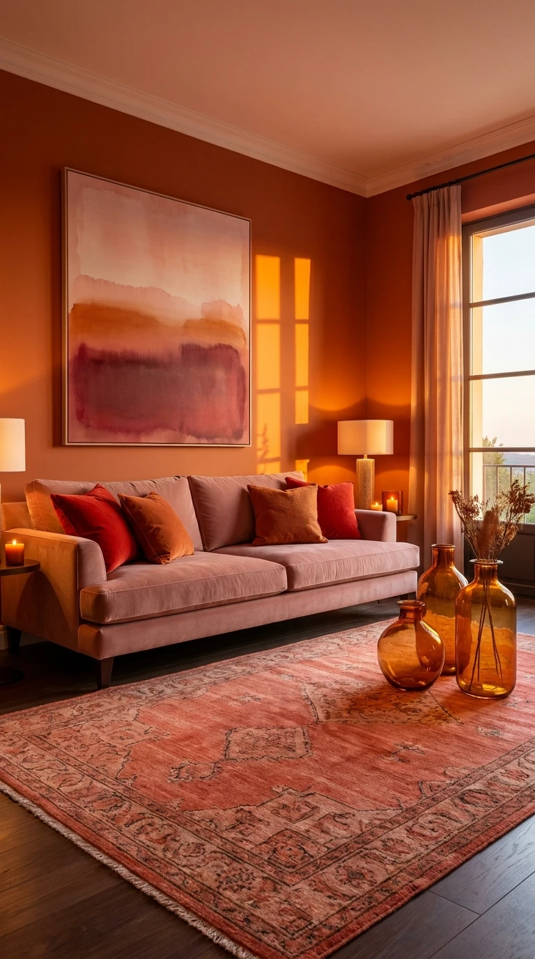 Associer le Rose, le Orange et le Rouge pour le Coucher de Soleil