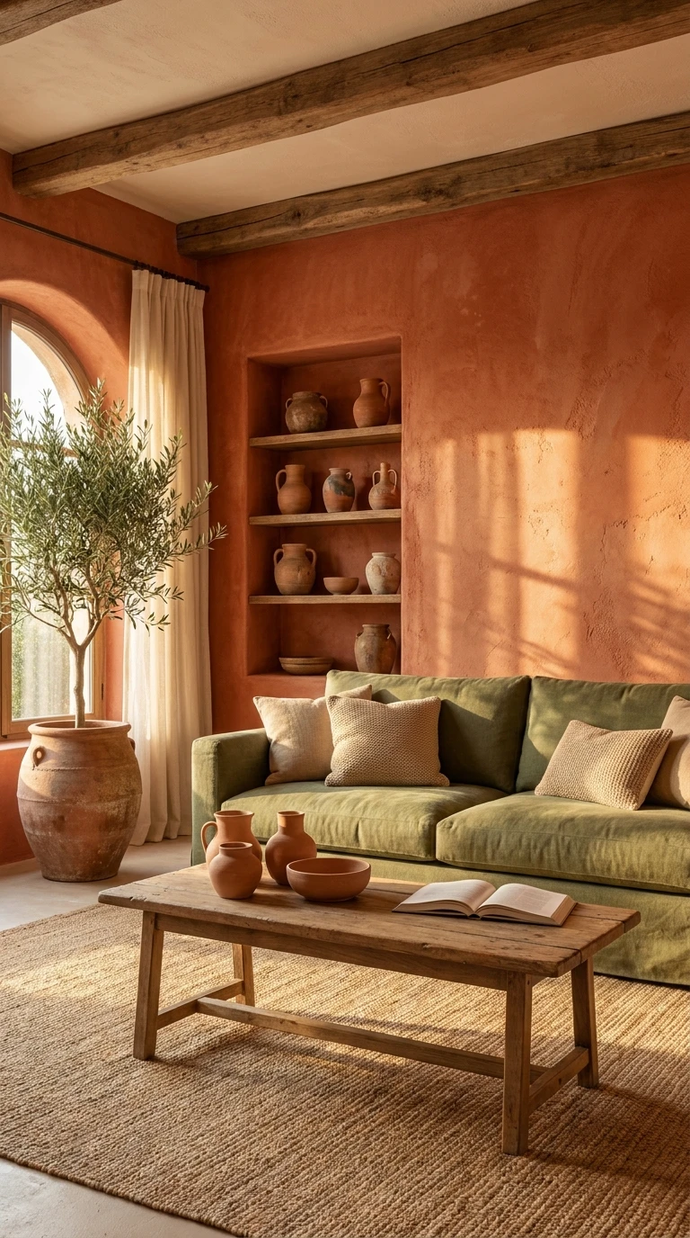 Associer le Terracotta, le Vert Olive et le Beige pour la Méditerranée