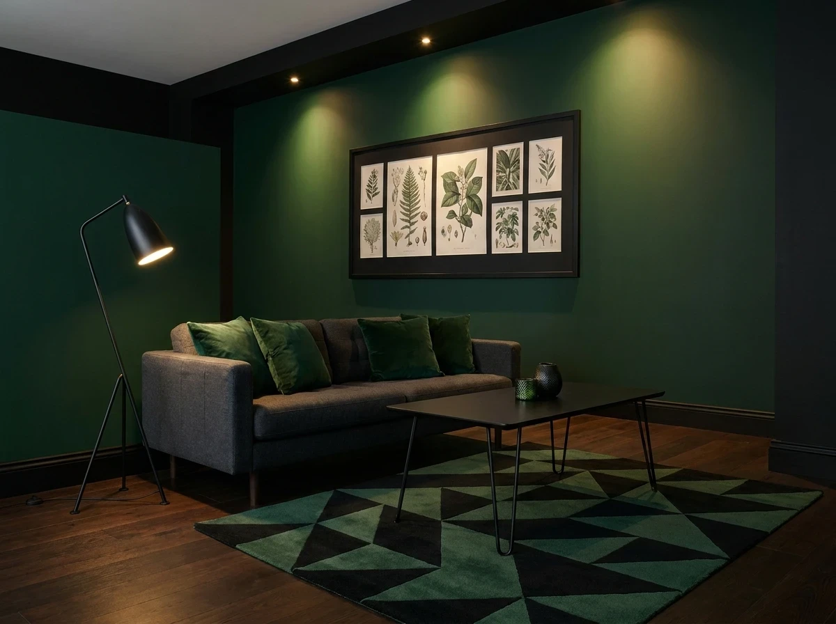 Associer le Vert et le Noir pour un Salon Graphique