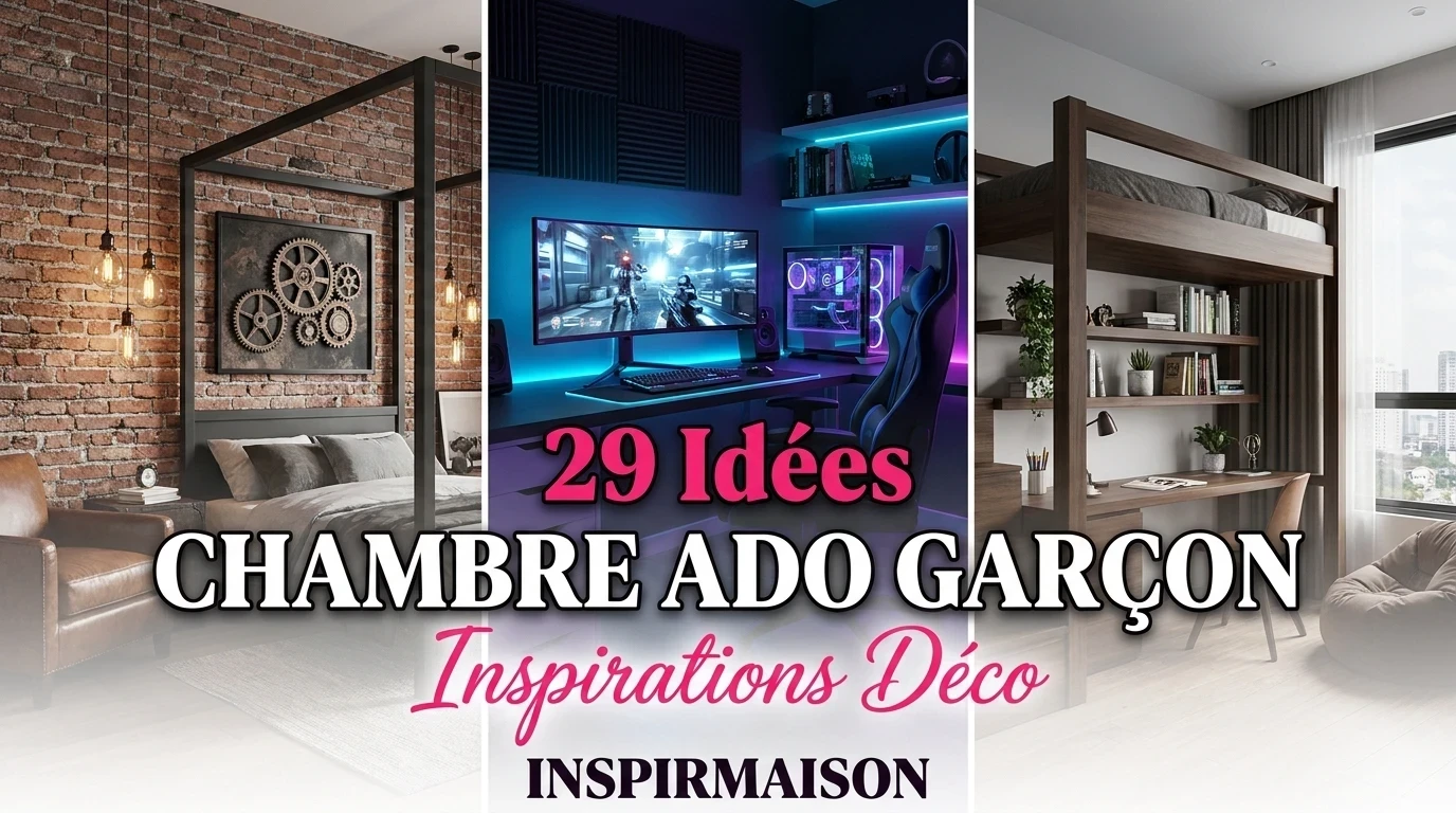 29 idées chambres ado garçon: styles industriel, gaming et mezzanine.