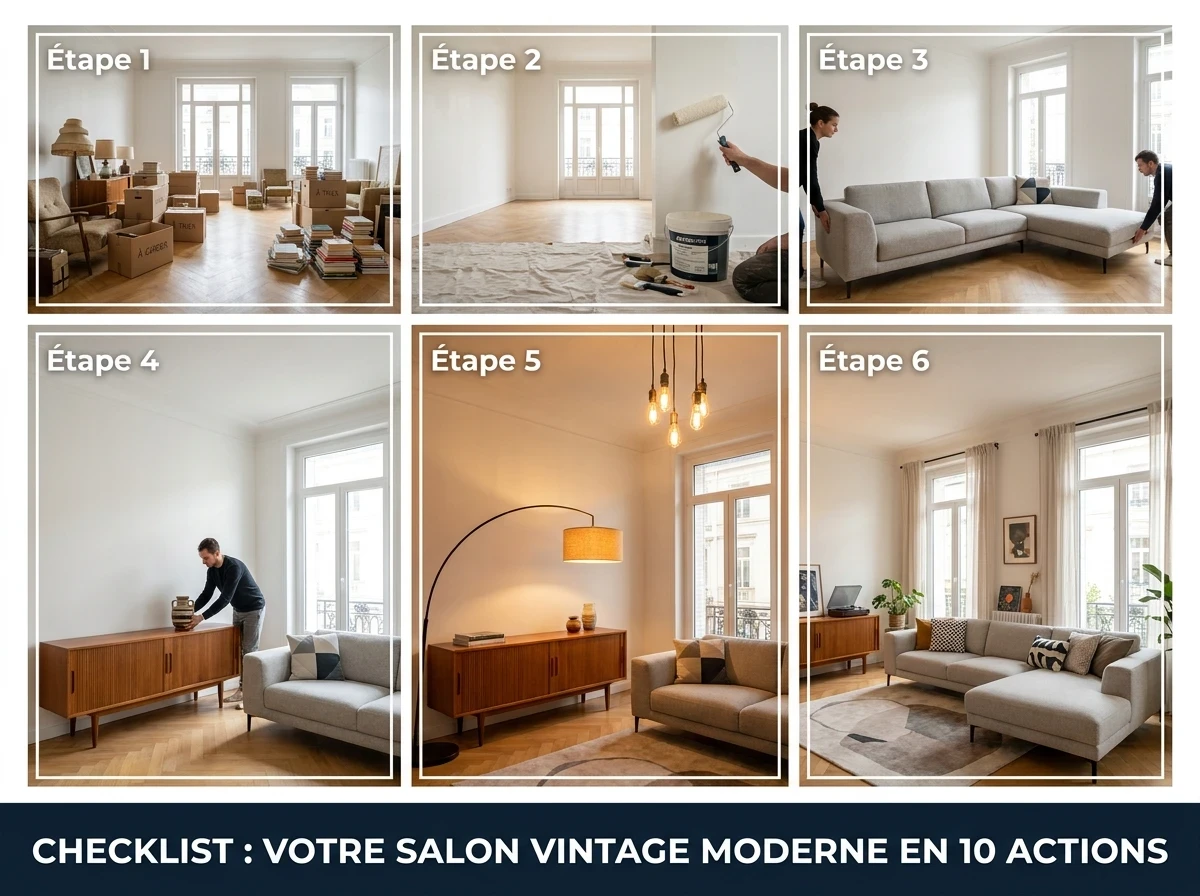 Checklist : Votre Salon Vintage Moderne En 10 Actions