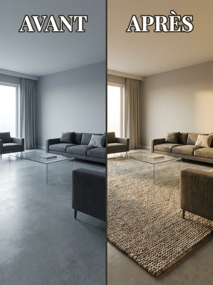 Choisir un Grand Tapis pour Ancrer le Salon Gris