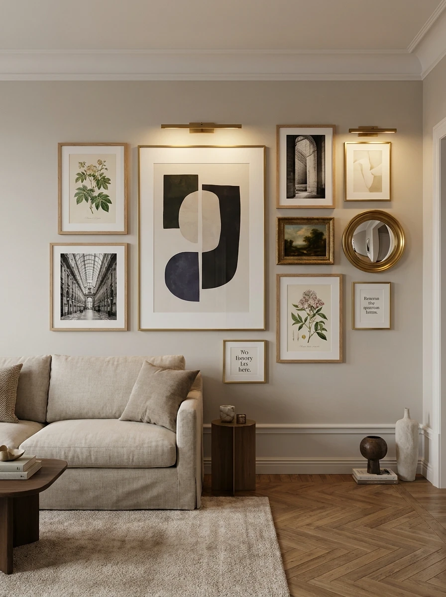 Créer un Mur Galerie avec des Cadres Variés