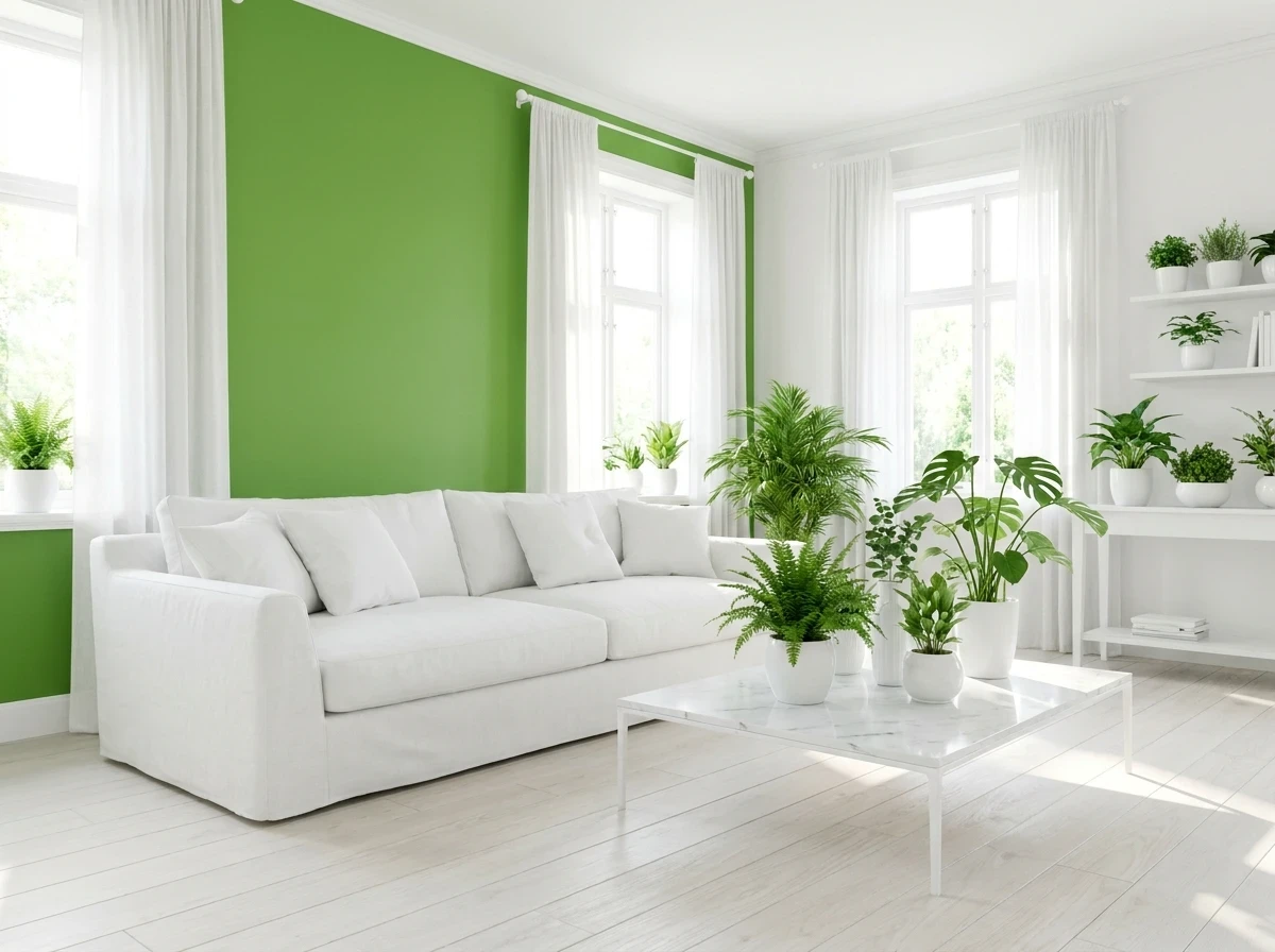 Créer un Salon Vert et Blanc pour la Fraîcheur Absolue