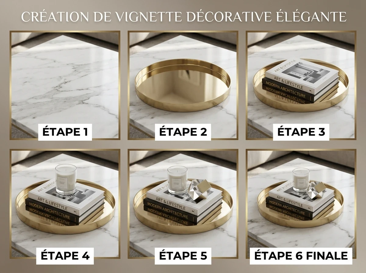 Créer un Vignette Décorative avec Plateau et Objets Curatés