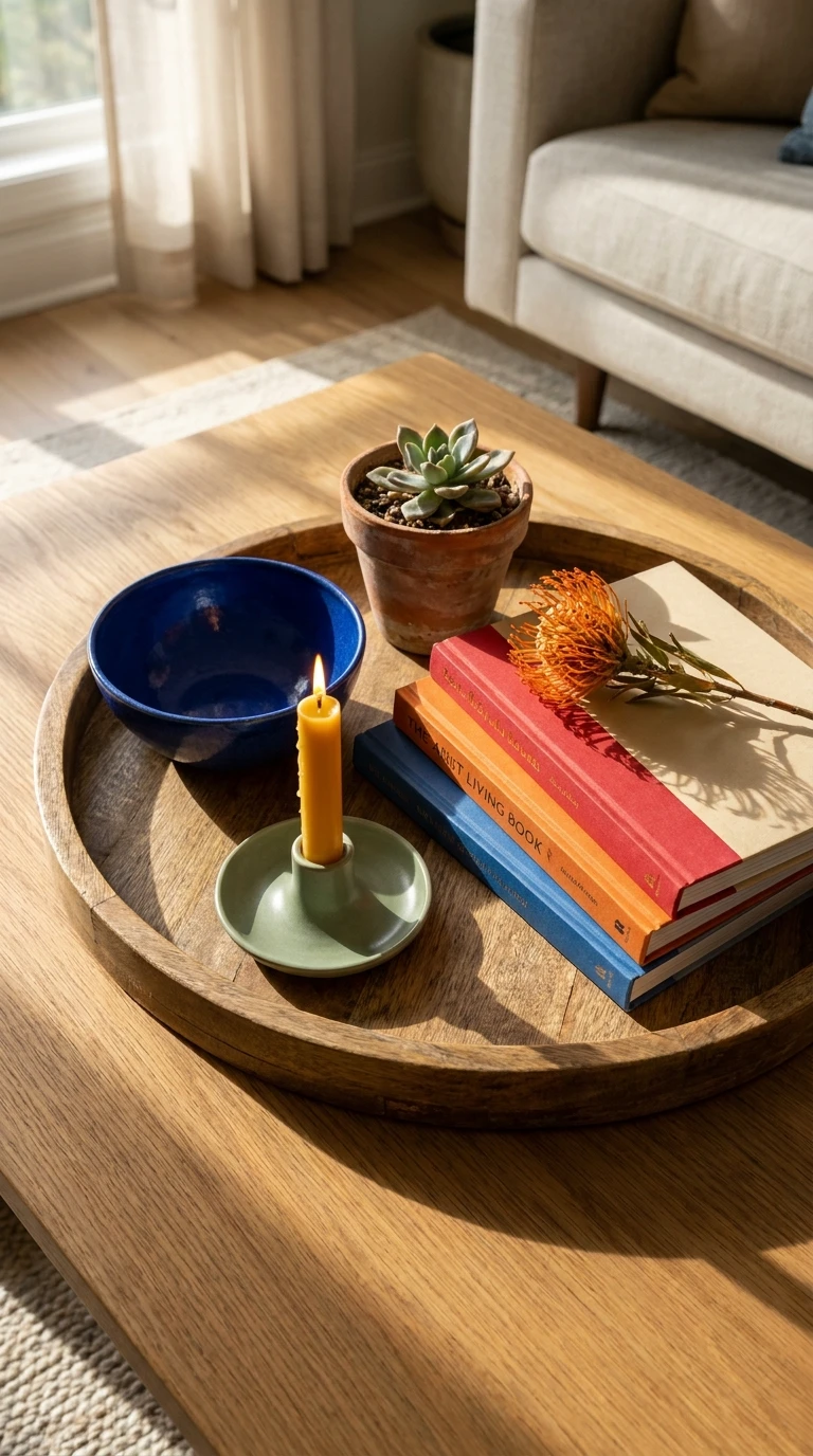 Créer une Composition Colorée sur la Table Basse