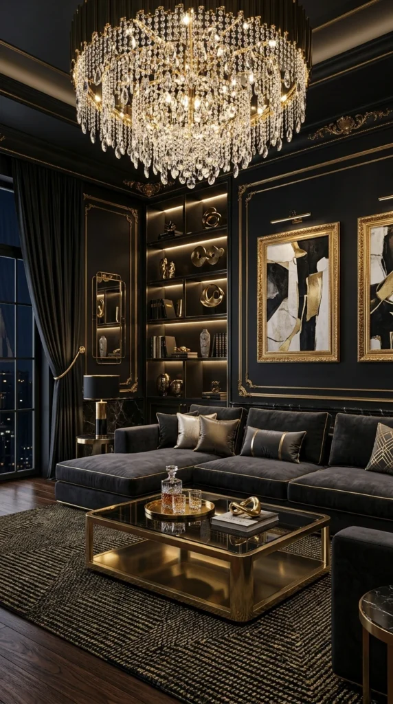 Le Salon Noir et Or, l'Inspiration du Luxe Assumé