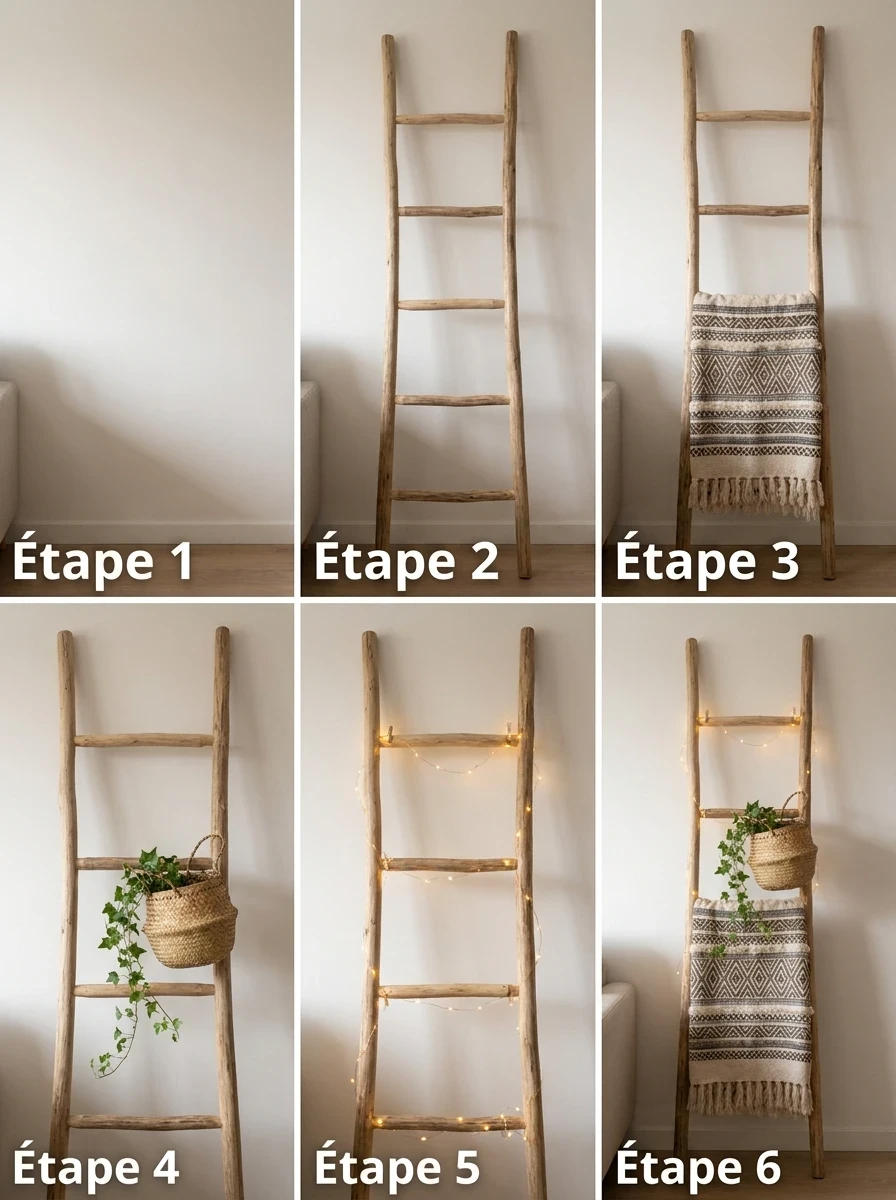 Des Étagères en Bois Flotté ou Échelle Décorative