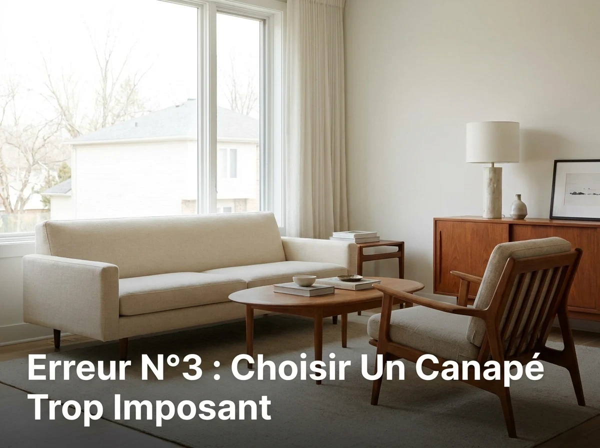 Erreur N°3 : Choisir Un Canapé Trop Imposant