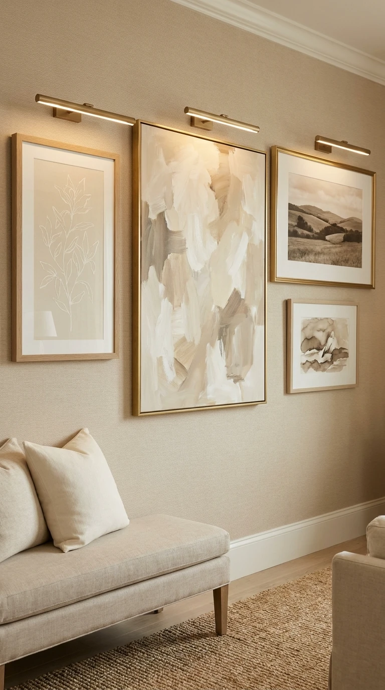 Habiller les Murs avec des Tableaux en Tonalités Neutres