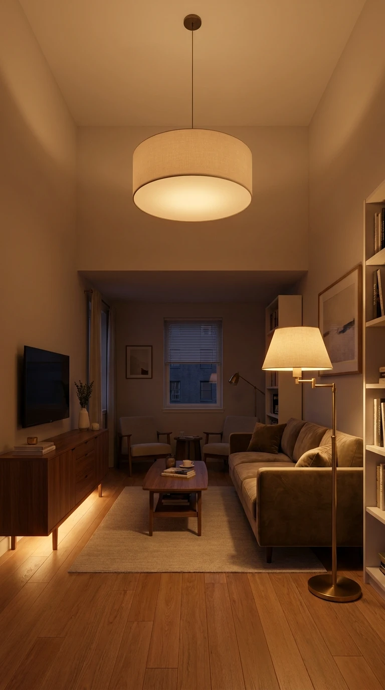Intégrer un Éclairage en Trois Niveaux pour Agrandir par la Lumière