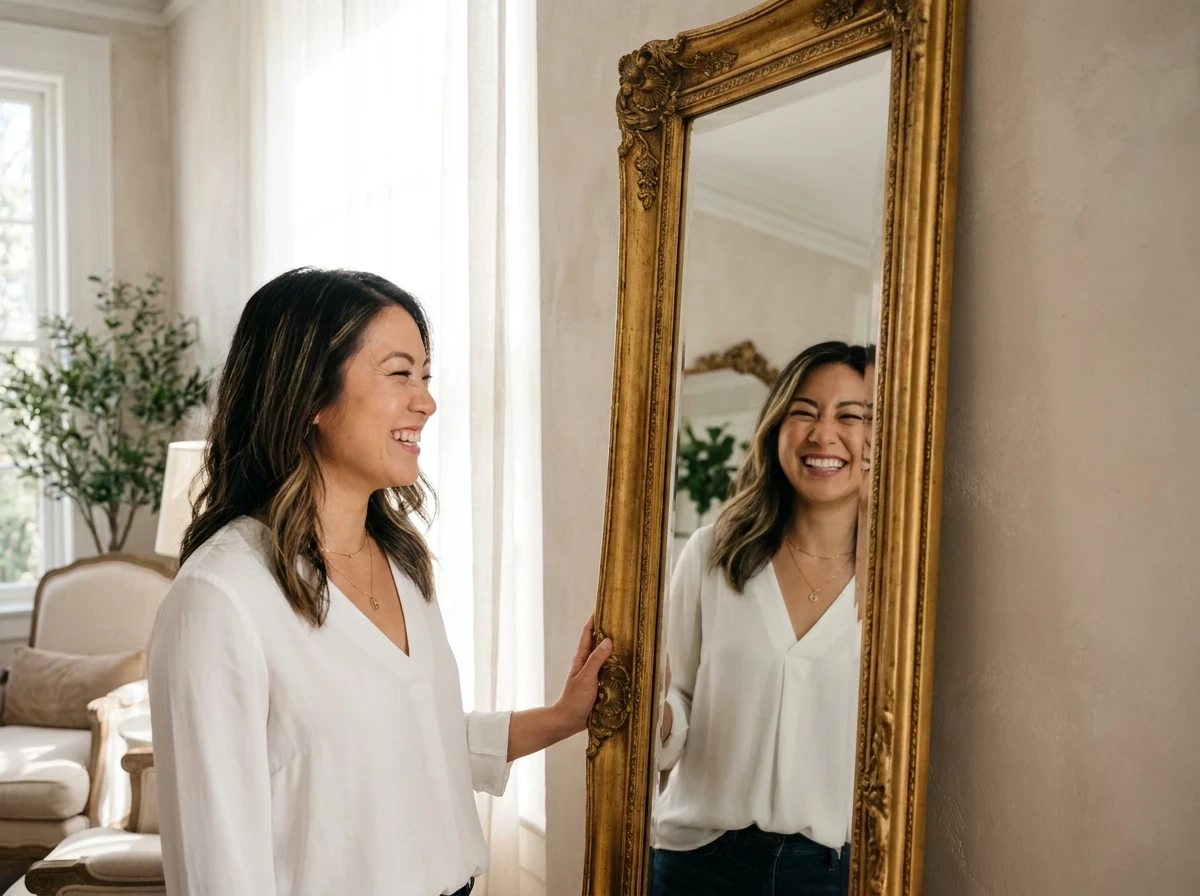 Intégrer un Grand Miroir Encadré