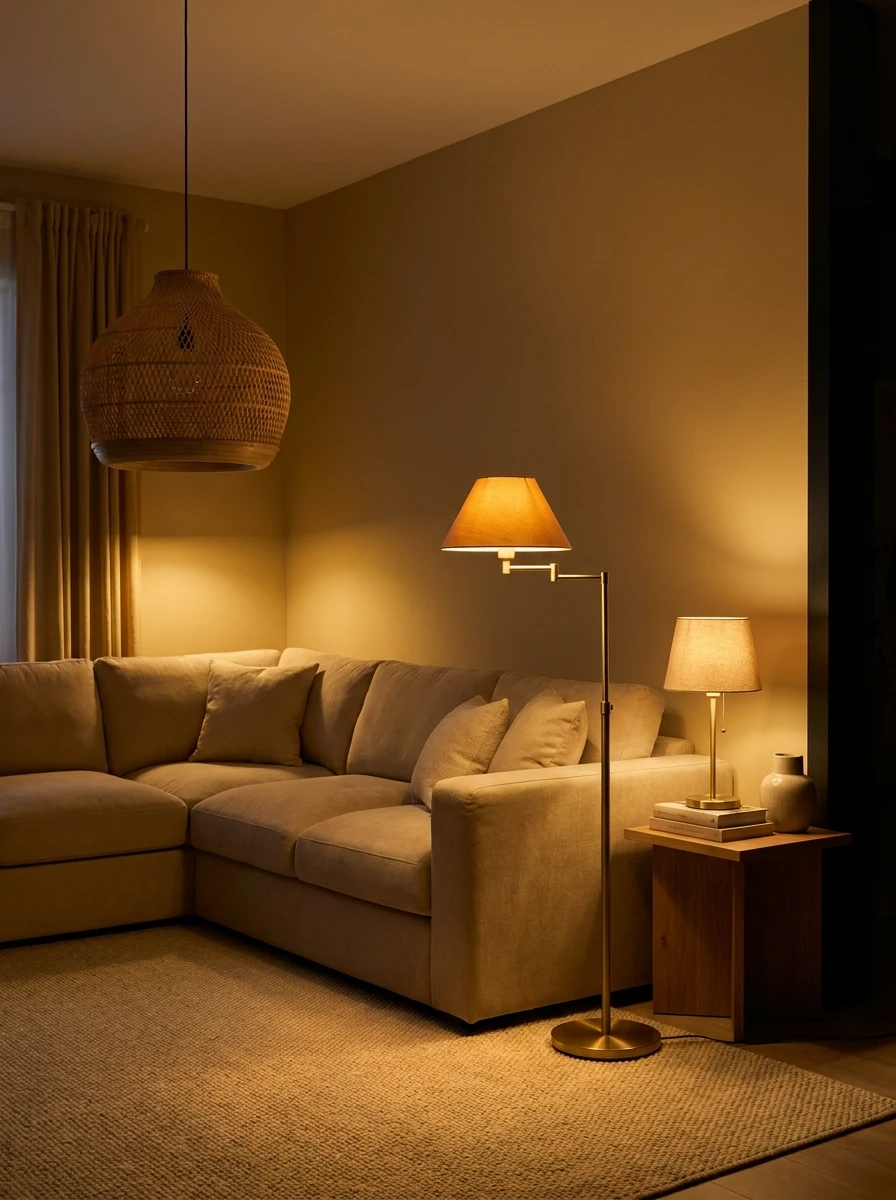 Jouer avec l'Éclairage pour Révéler le Beige le Soir