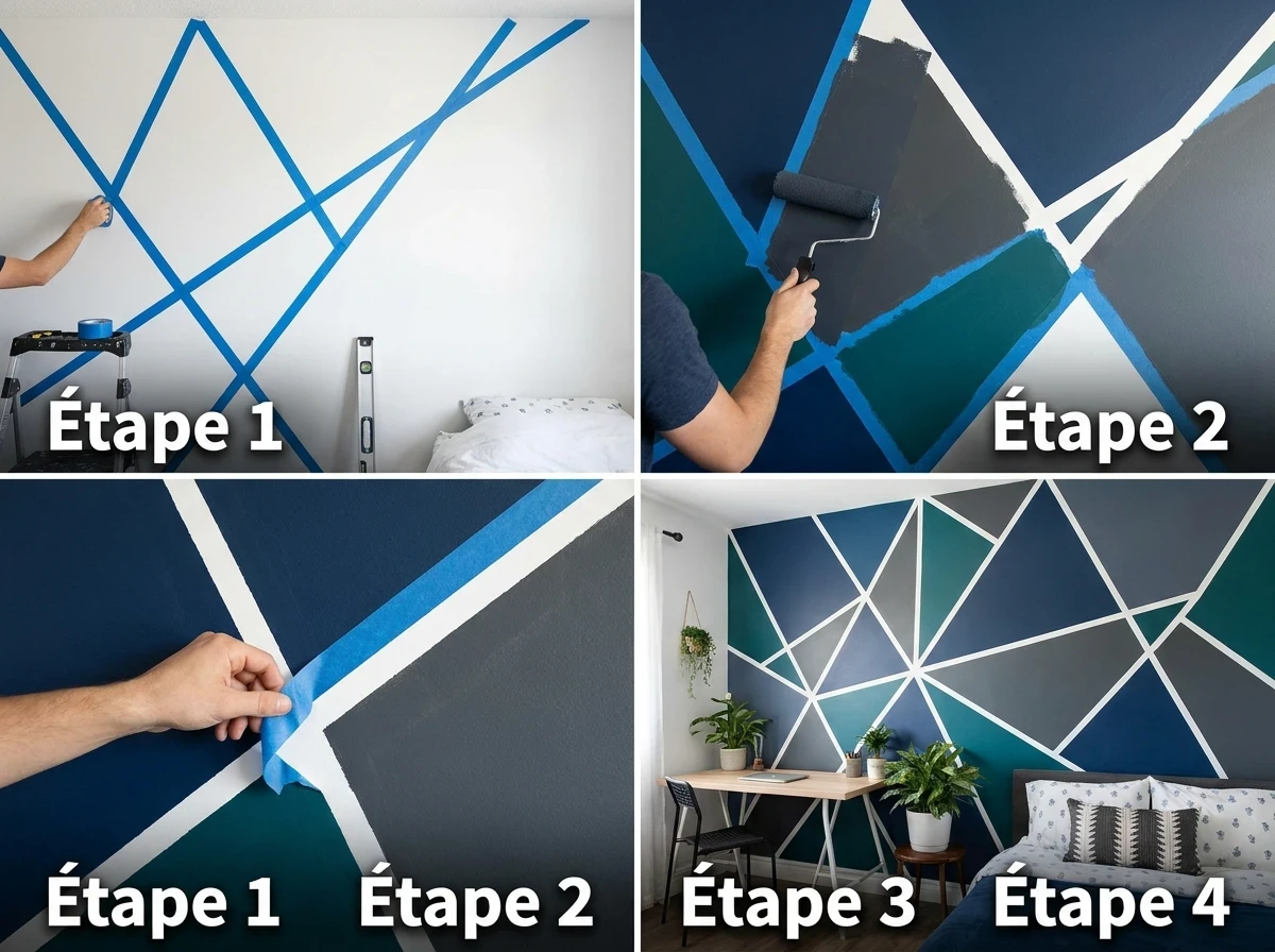 La peinture murale géométrique DIY