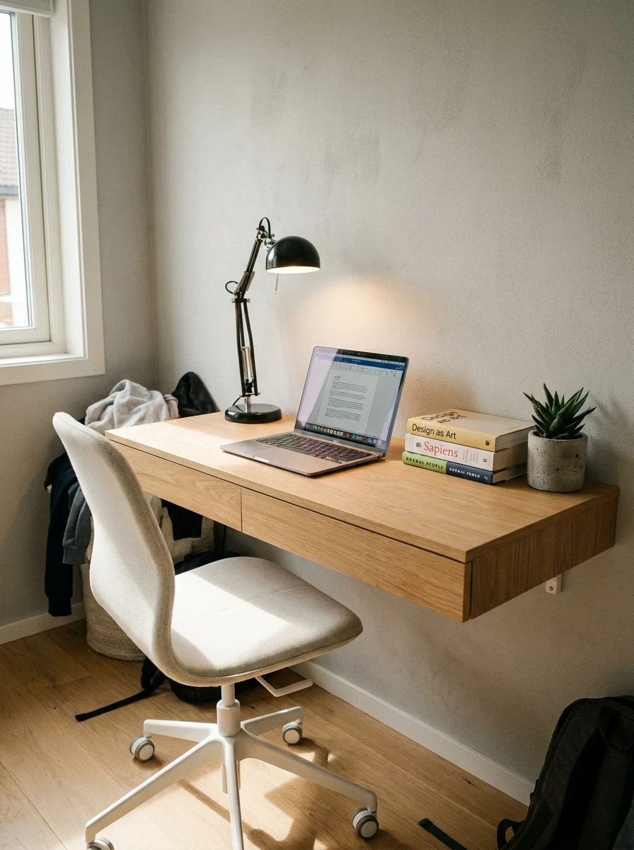 Le Bureau Flottant Gain de Place : Travail + Style