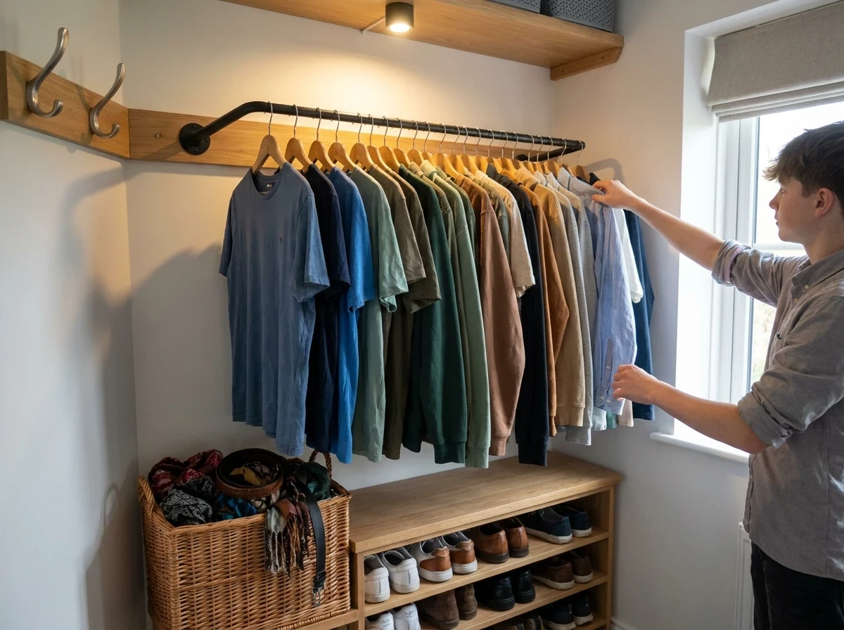 Le Dressing Ouvert avec Tringle : Rangement Visible = Rangement Fait