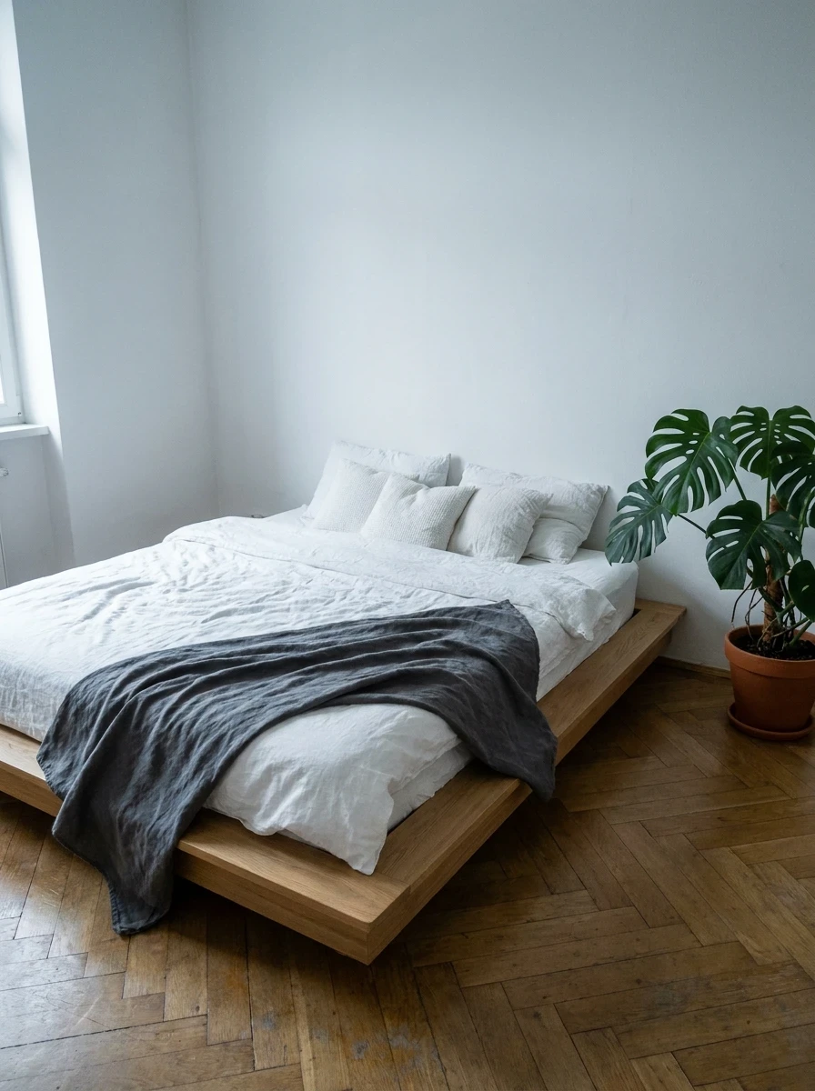 Le Lit Plateforme Bas : Le Style Scandinave-Japonais