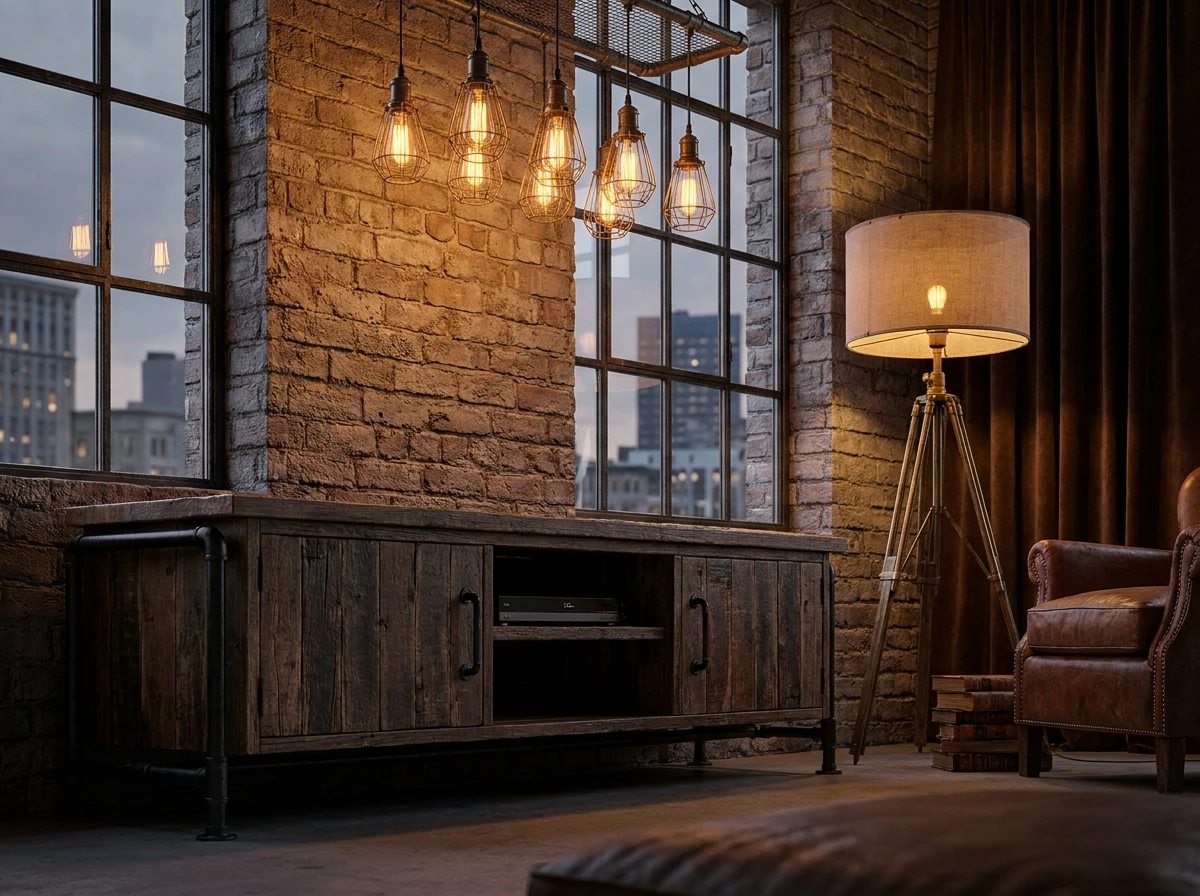 Le meuble TV et les rangements