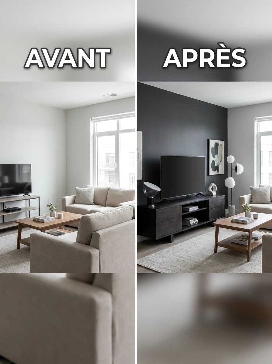 Le Mur D'Accent En Gris Foncé