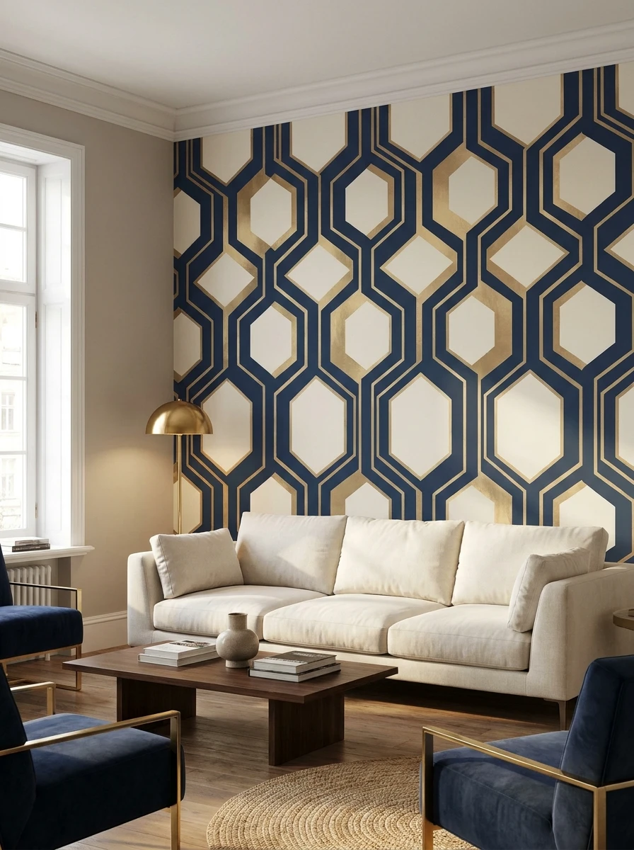 Le Papier Peint à Motifs pour un Seul Mur Accent