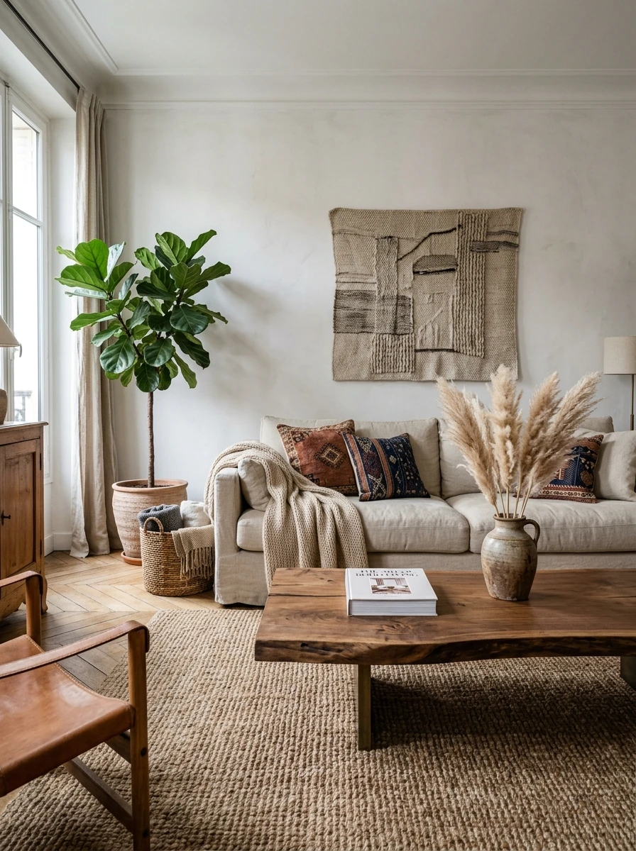 Le salon bohème chic: boho sans désordre