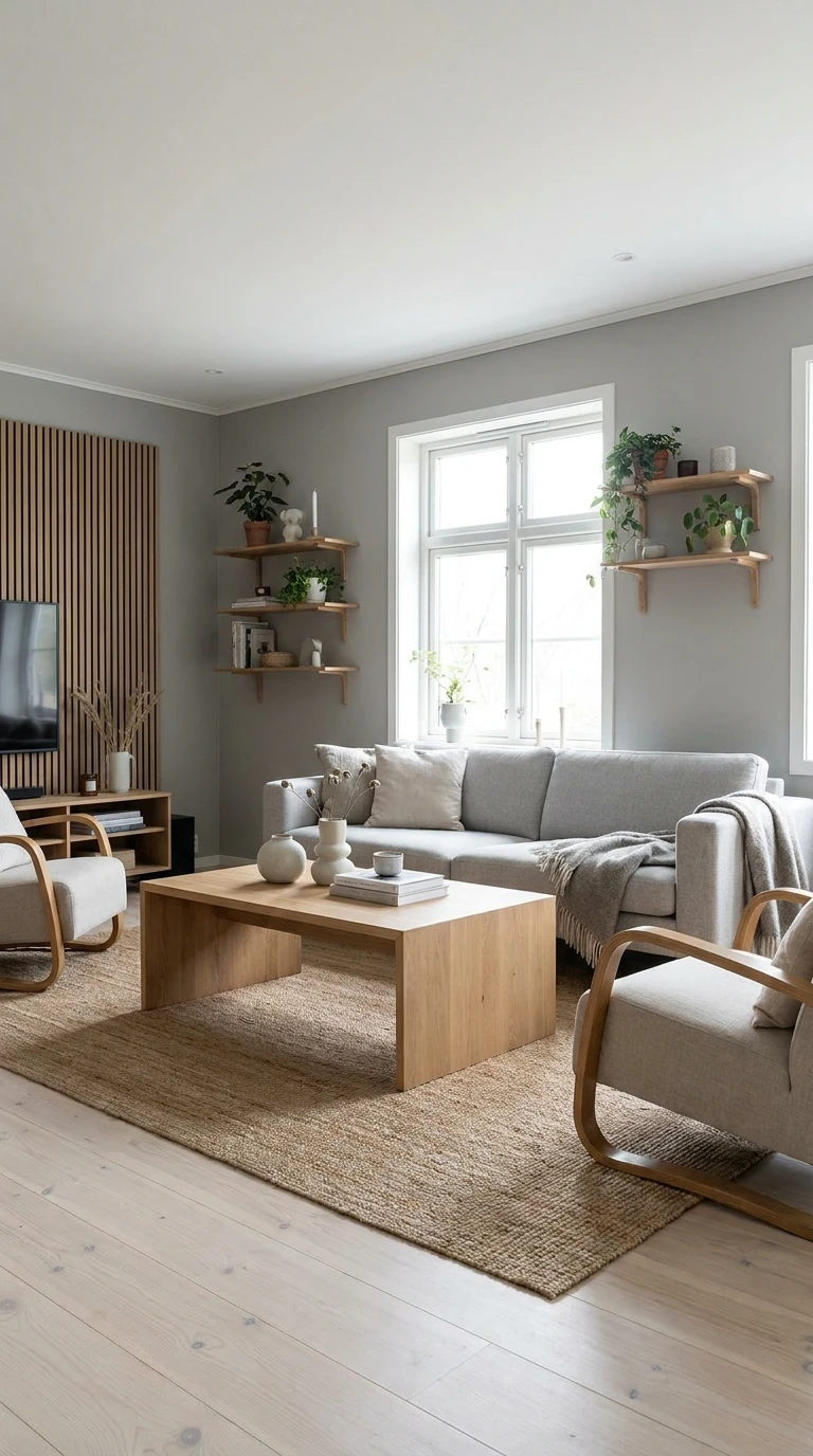 Le Salon Gris Et Bois