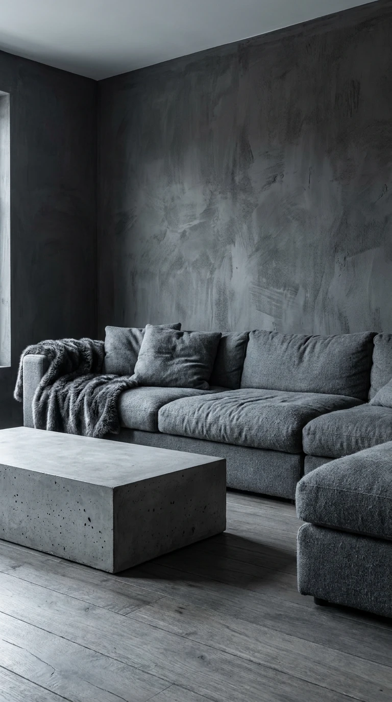Le salon gris: la sophistication neutre