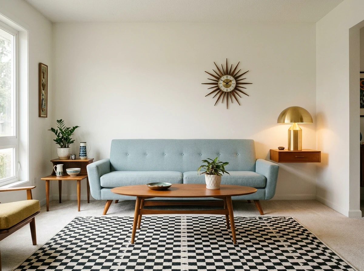 Le Salon Mid-Century Épuré