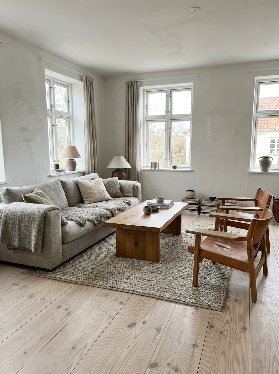 Le salon scandinave: lumière et fonctionnalité