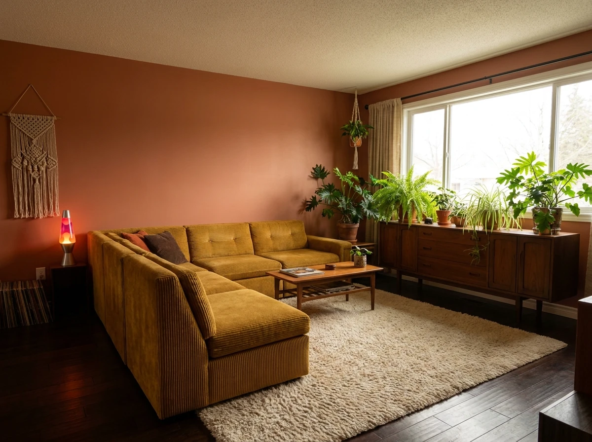 Le Salon Seventies Chaleureux