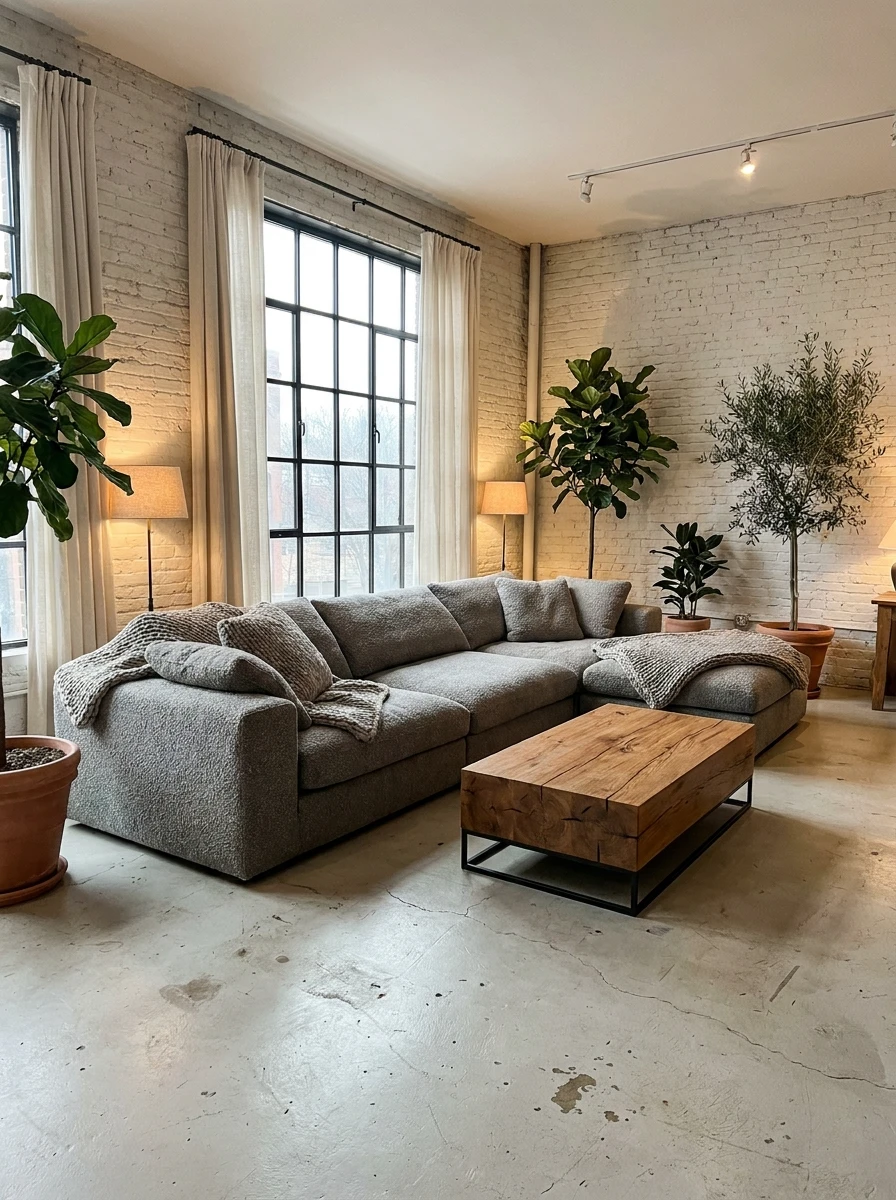 Le salon style industriel: version douce