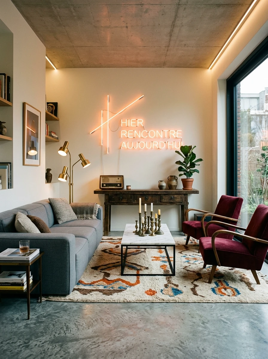 Le salon vintage moderne: quand hier rencontre aujourd'hui