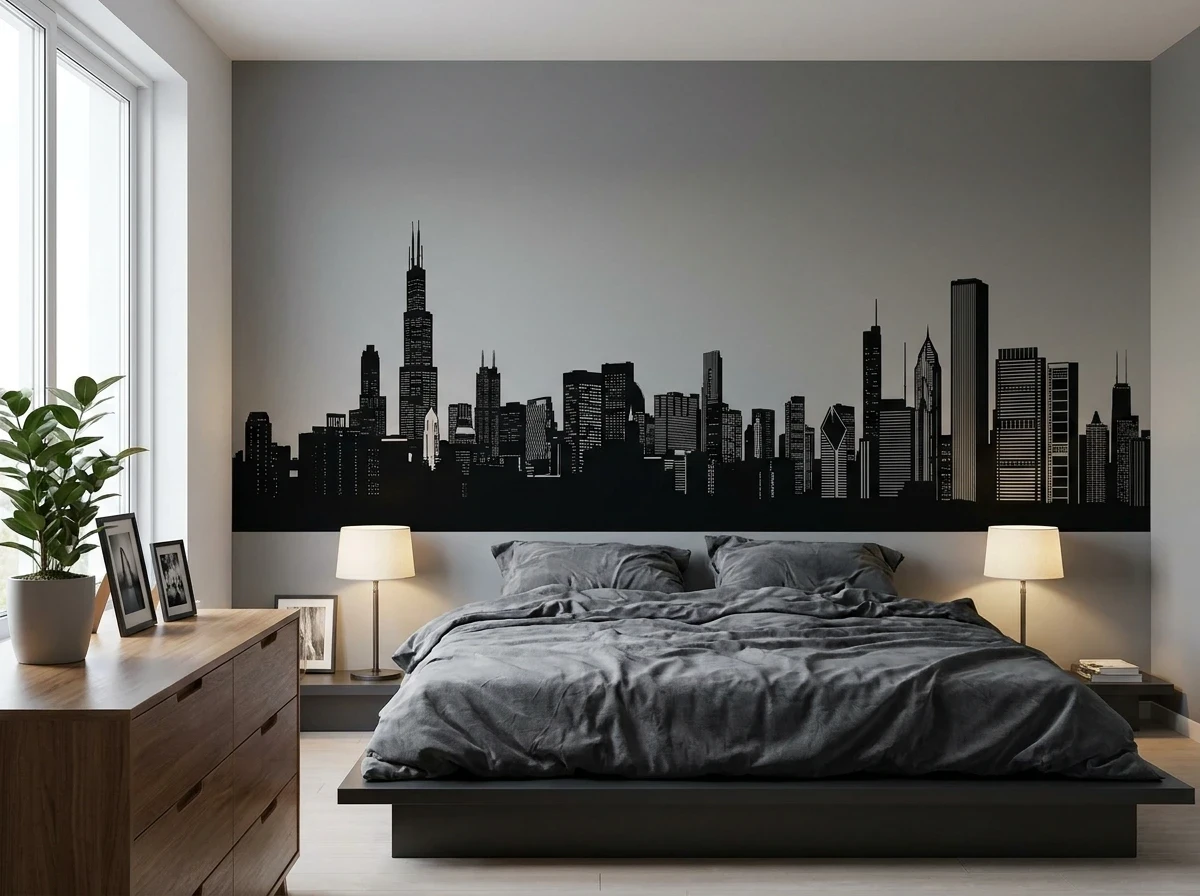 Le sticker mural géant (carte du monde, skyline, sport)