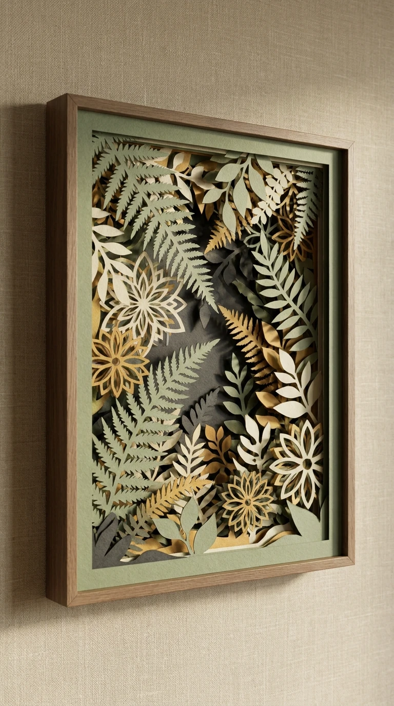 Le Tableau de Papier Découpé le Style Artisanal
