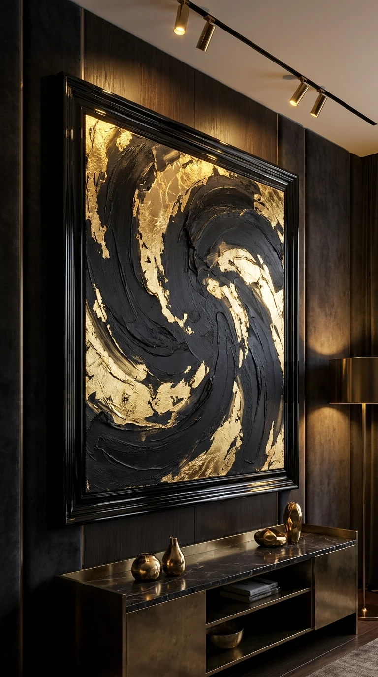 Le Tableau en Noir et Or
