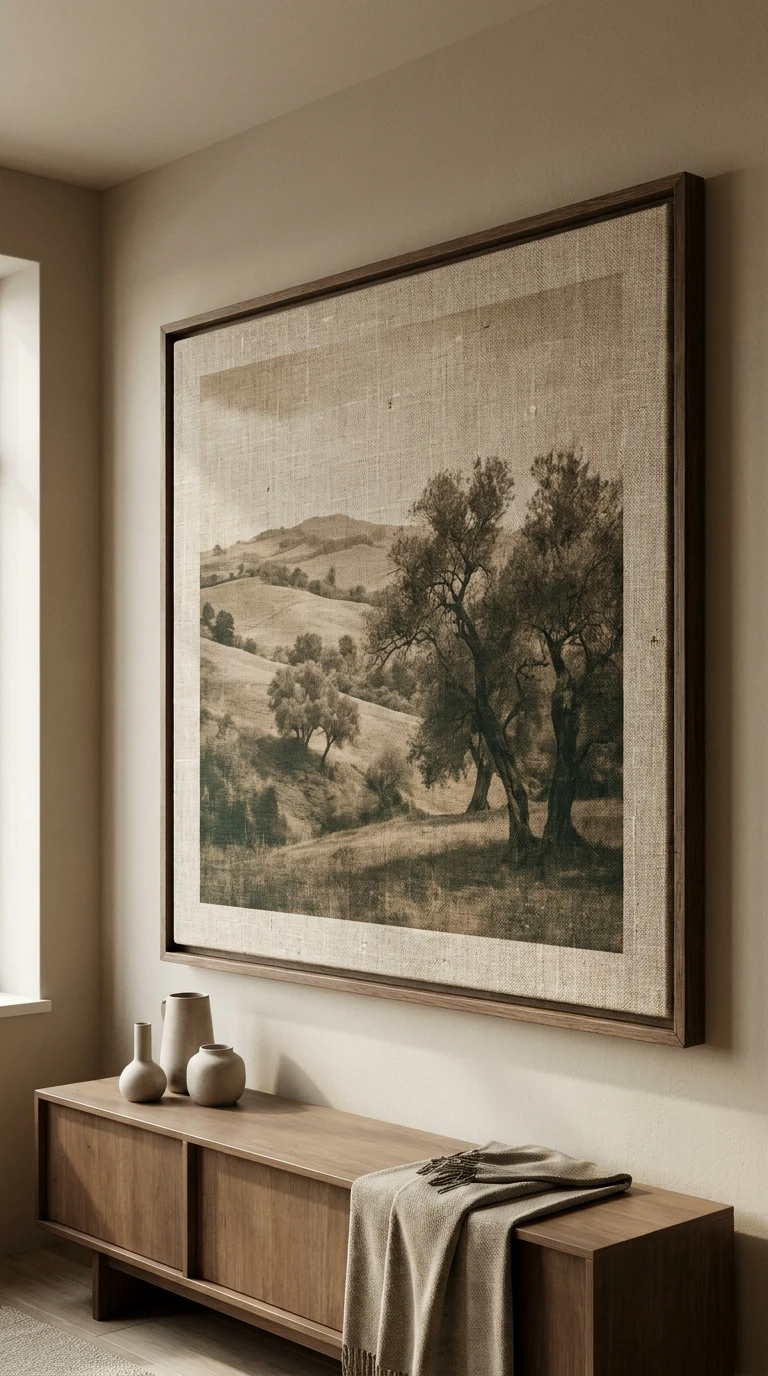 Le Tableau Imprimé sur Toile de Lin Brut